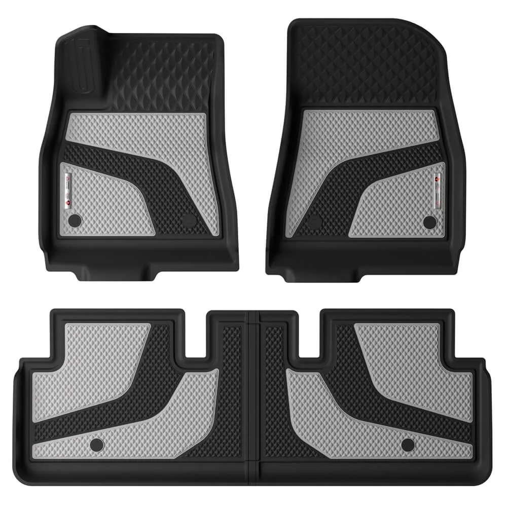 Coverado Custom 2024 Model 3 Car Floor Mats Auto Tesla Interior Liners Full Set Fit Front Rear Trunk Cargo Liners