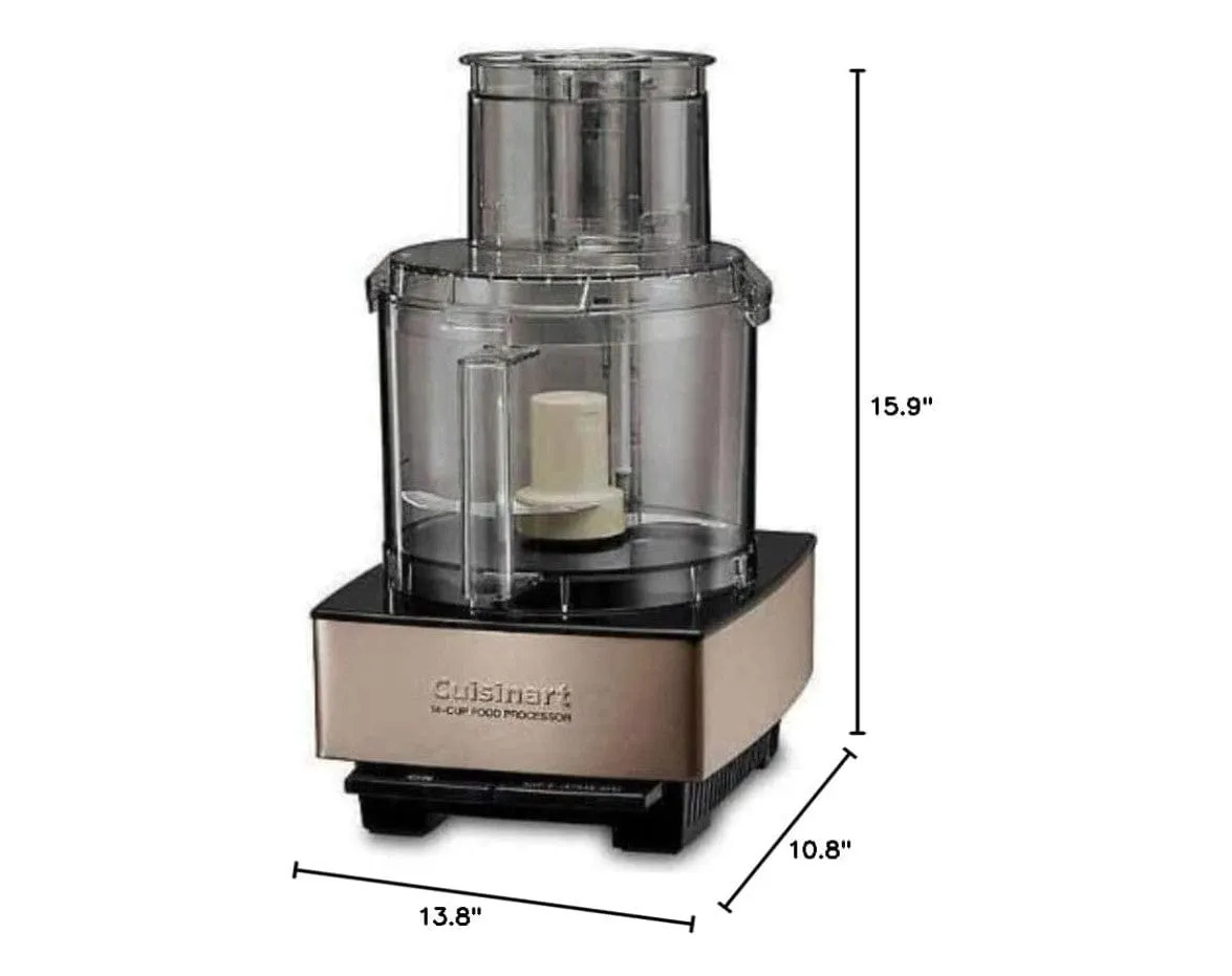 Cuisinart 14 Cup Food Processor Custom, Umber - Certified Refurbished