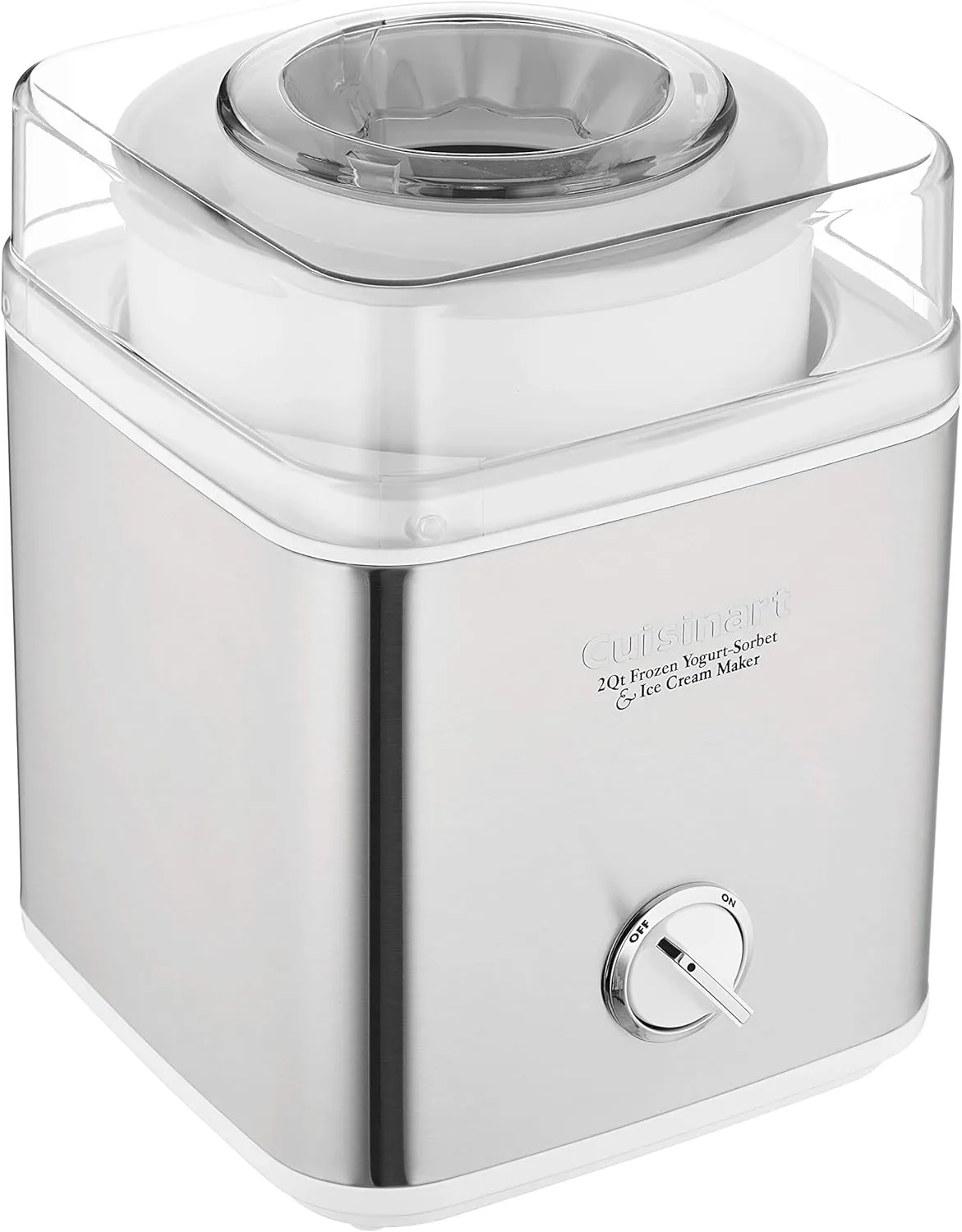 Cuisinart Pure Indulgence 2 Quart Frozen Yogurt Sorbet & Ice Cream Maker, White - Certified Refurbished