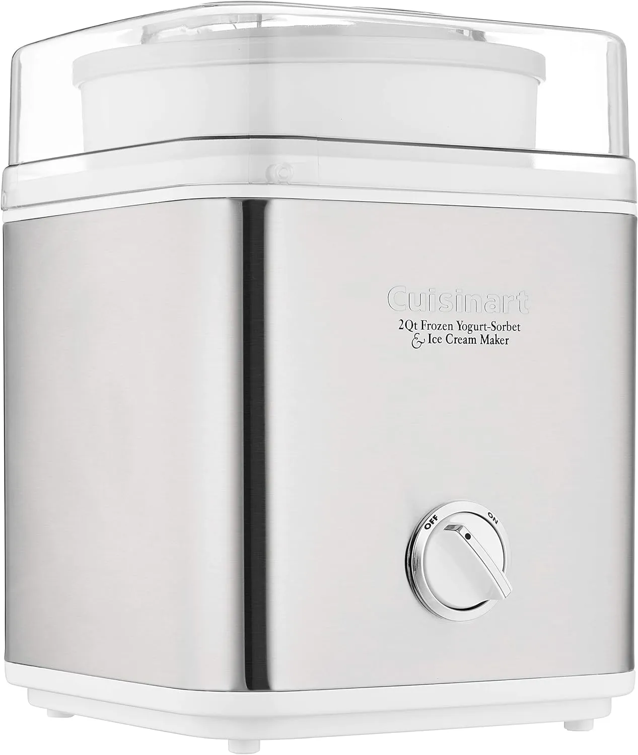 Cuisinart Pure Indulgence 2 Quart Frozen Yogurt Sorbet & Ice Cream Maker, White - Certified Refurbished