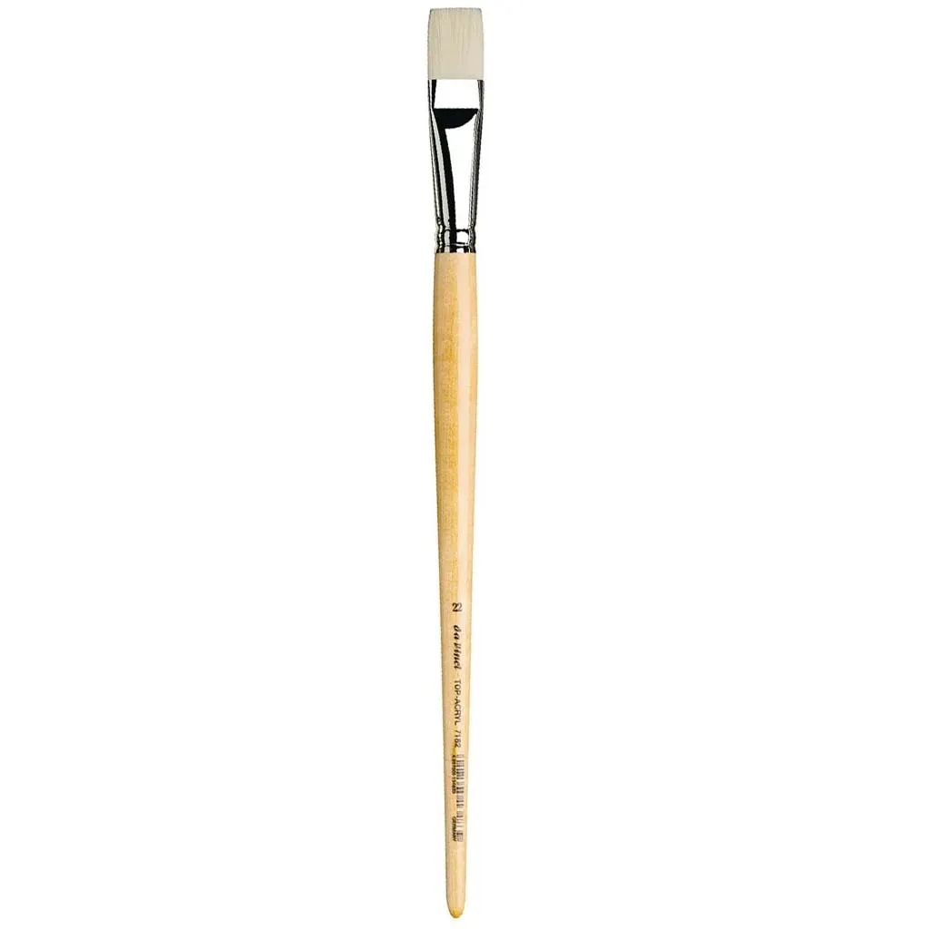 Da Vinci Top Acrylic Synthetic Brush Flat Long Handle Size 22