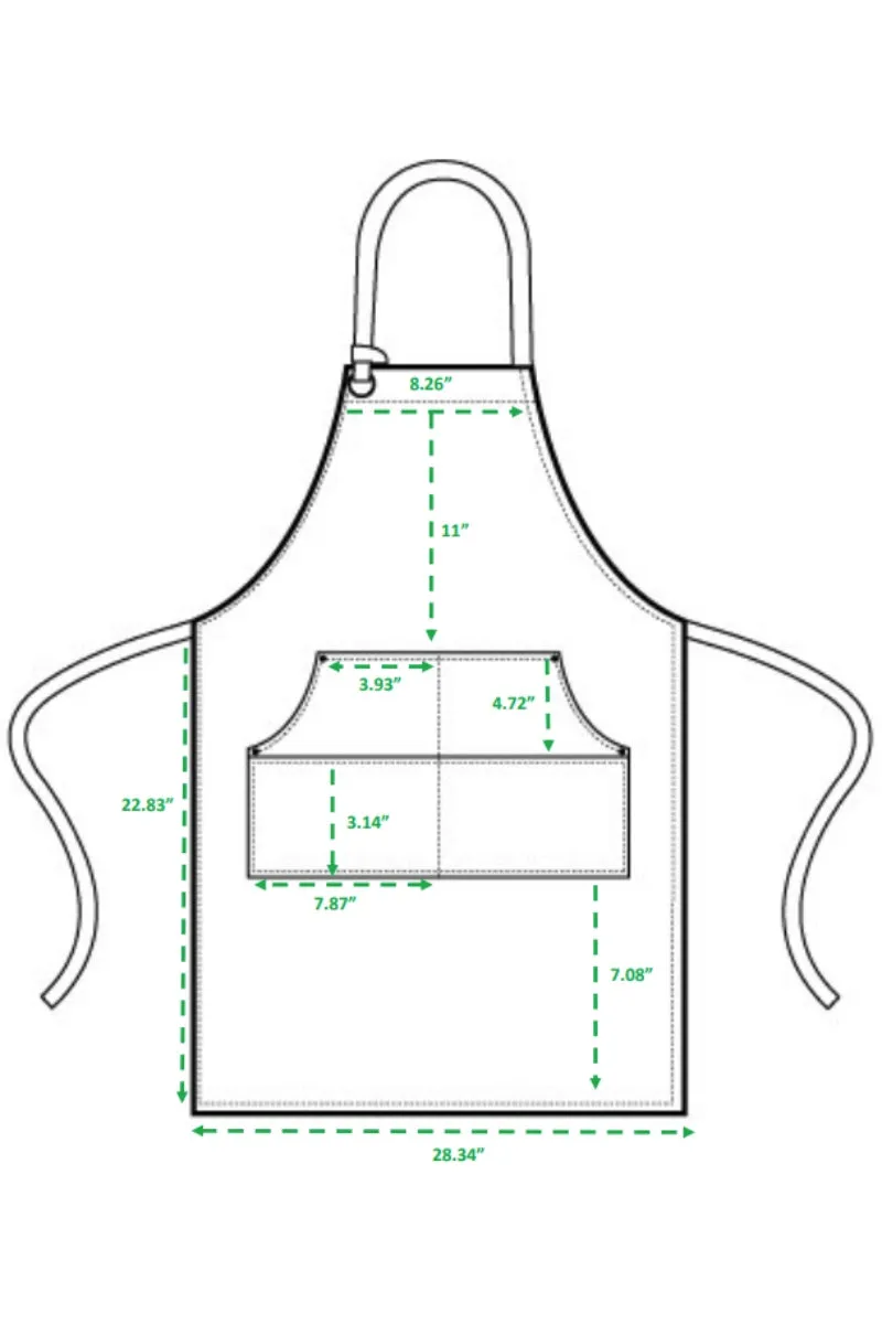 Dark Grey "Calibre" Bib Adjustable Apron (4 Pocket Pouch)