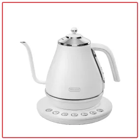 DeLonghi KBOE2030.W 1.0L Icona Cafe Gooseneck Kettle