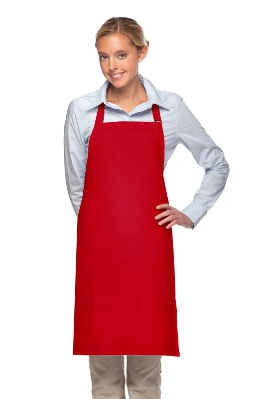 Deluxe Bib Adjustable Apron (2 Patch Pockets)