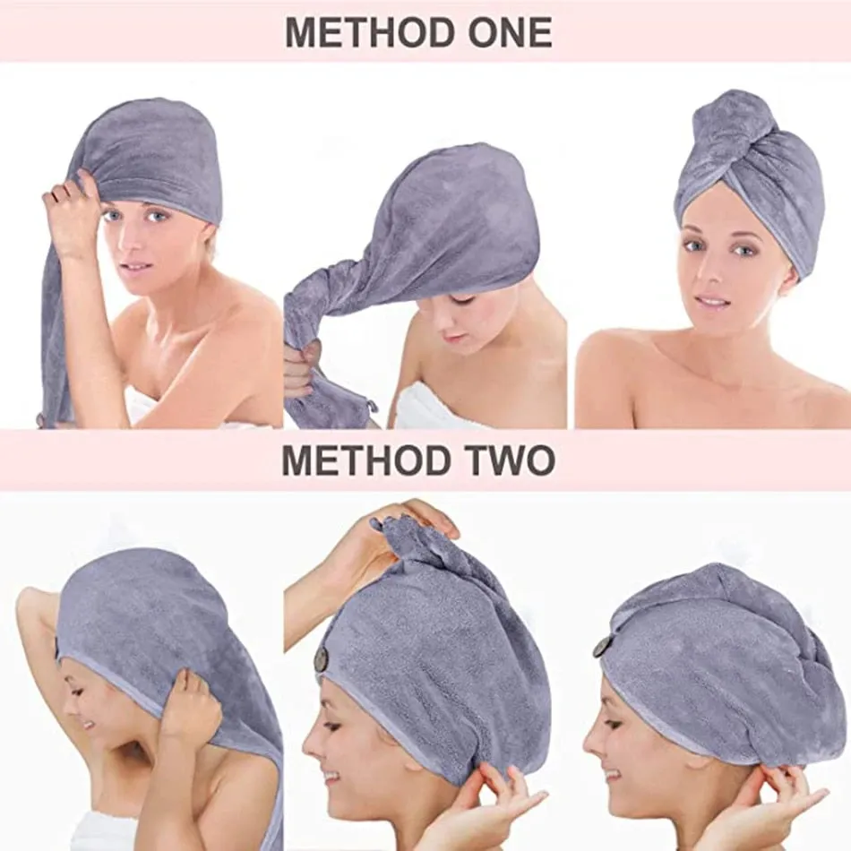 Dry hair cap super absorbent wash hair quick dry towel