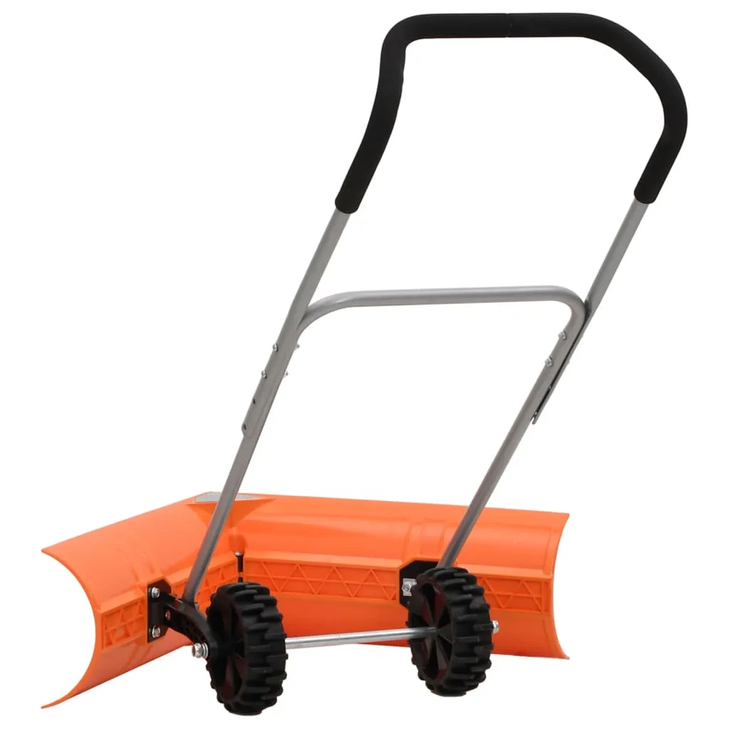 Dual Angle Snow Shovel with Extendable Handle Orange Steel