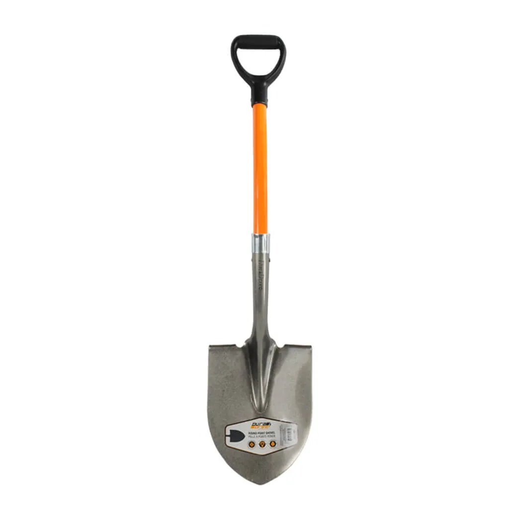 DuraDrive 40 in. Fibreglass D-Handle Round Point Digging Shovel