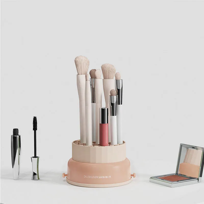 Easy Makeup Cleaning Brush Organizer Storage Box