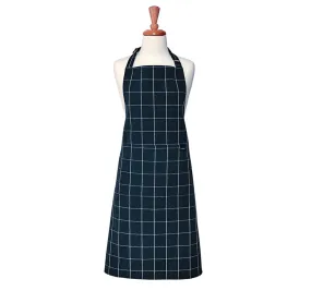 Eco Check Apron Navy