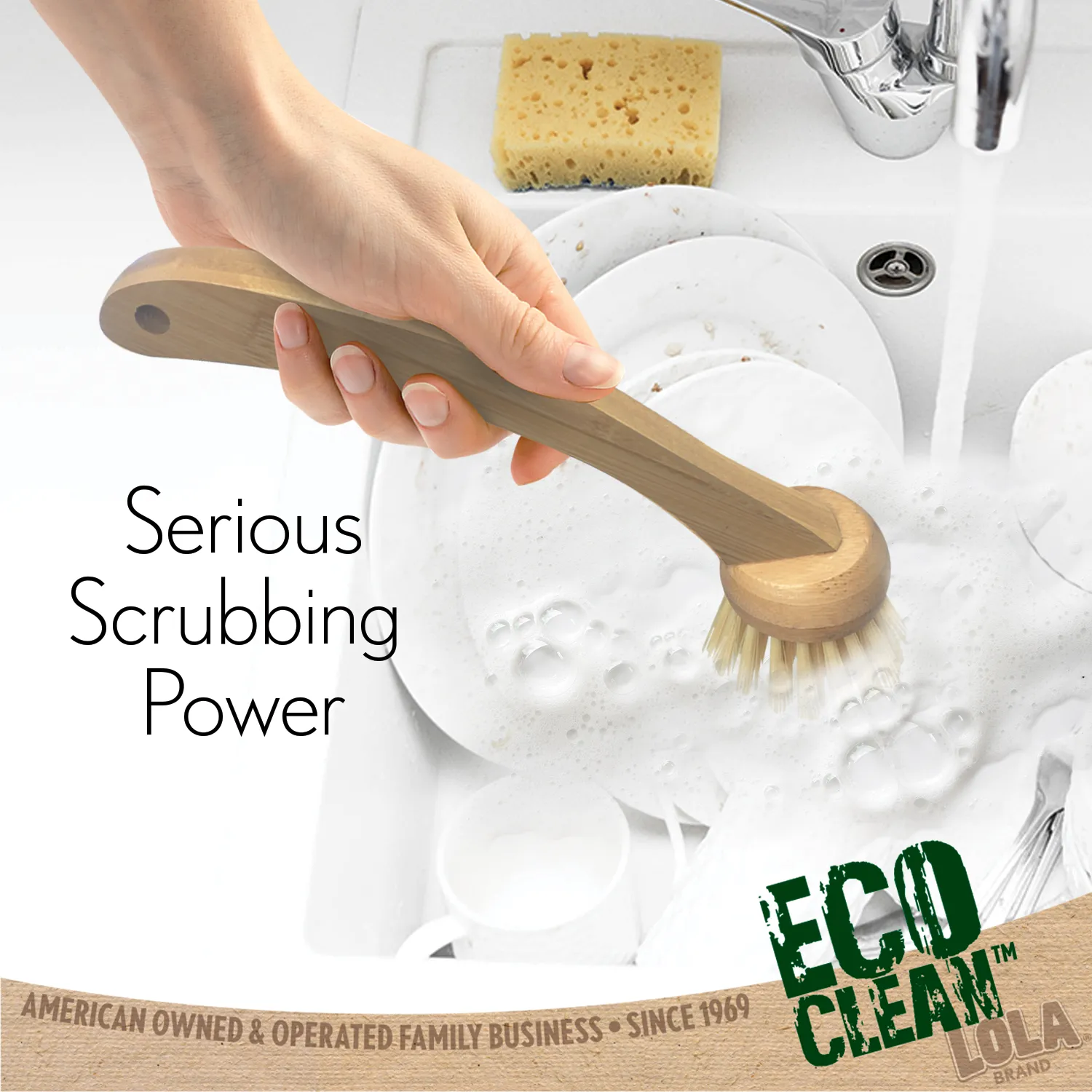 Eco Clean Bamboo Dish Brush