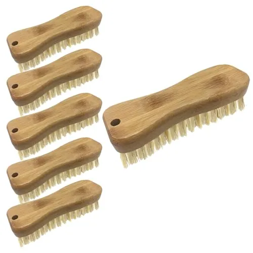 Eco Clean Bamboo Scrub Brush - 6 Pack