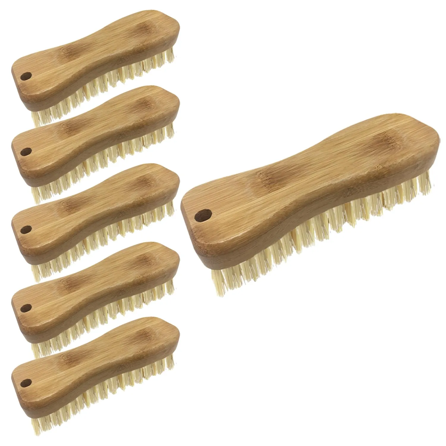 Eco Clean Bamboo Scrub Brush - 6 Pack