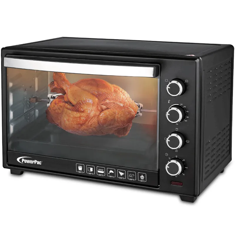 Electric Oven 50L with Rotisserie & Convection Functions, 2 Trays & Wire Mesh (PPT45)