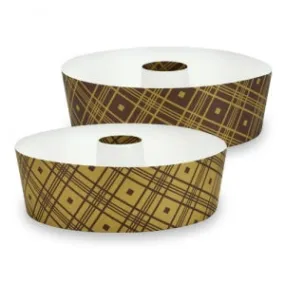 Elements - 6.5" Round Tube Baking Pans - Plaid - 4 Count (Case Qty: 48)