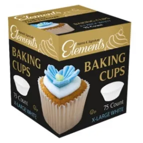 Elements - Paper Bakeware - 2" X-Large Baking Cups - White (Case Qty: 1800)