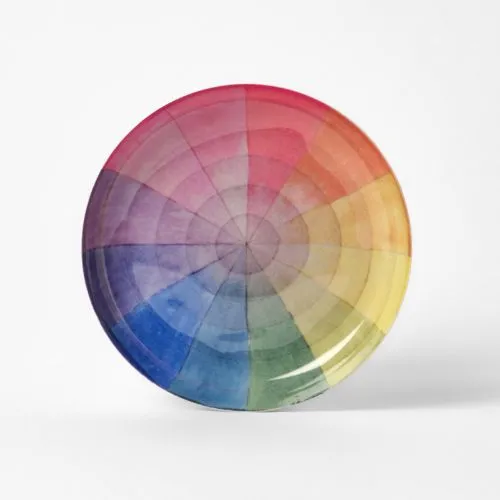 Enamel Printed Tray - Vintage Colour Wheel