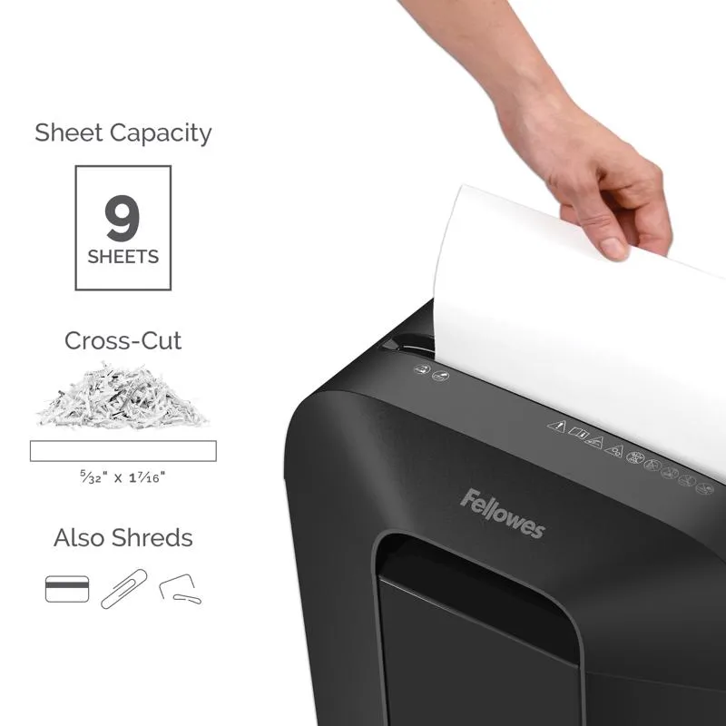 Fellowes Powershred LX50 9 Sheet Capacity 4.4 gal Cross-Cut Shredder