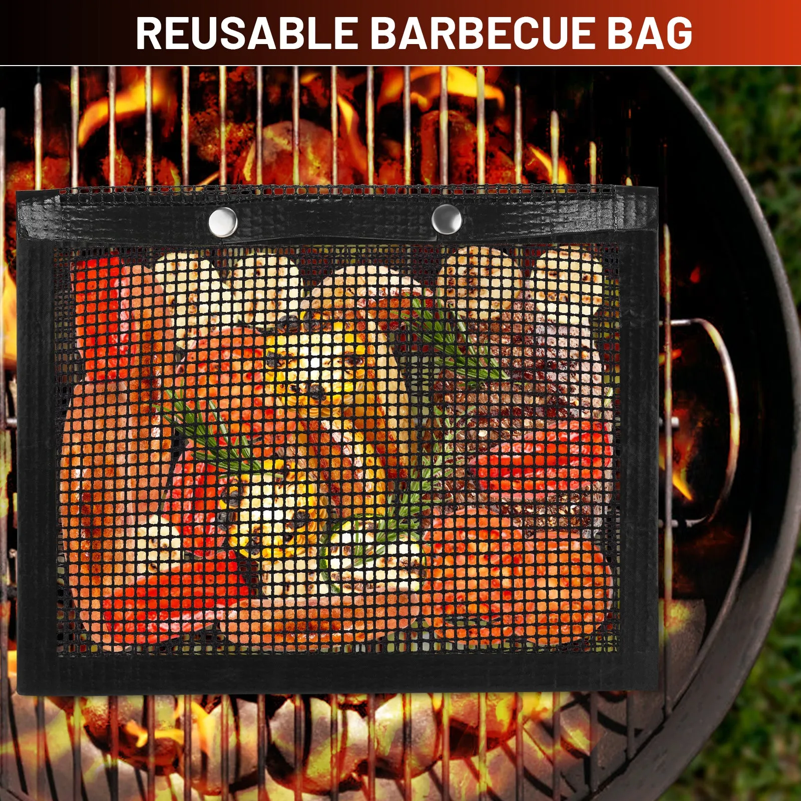 Funki Buys | Grill Bags | Non-Stick BBQ Grill Mesh Cooking Bags