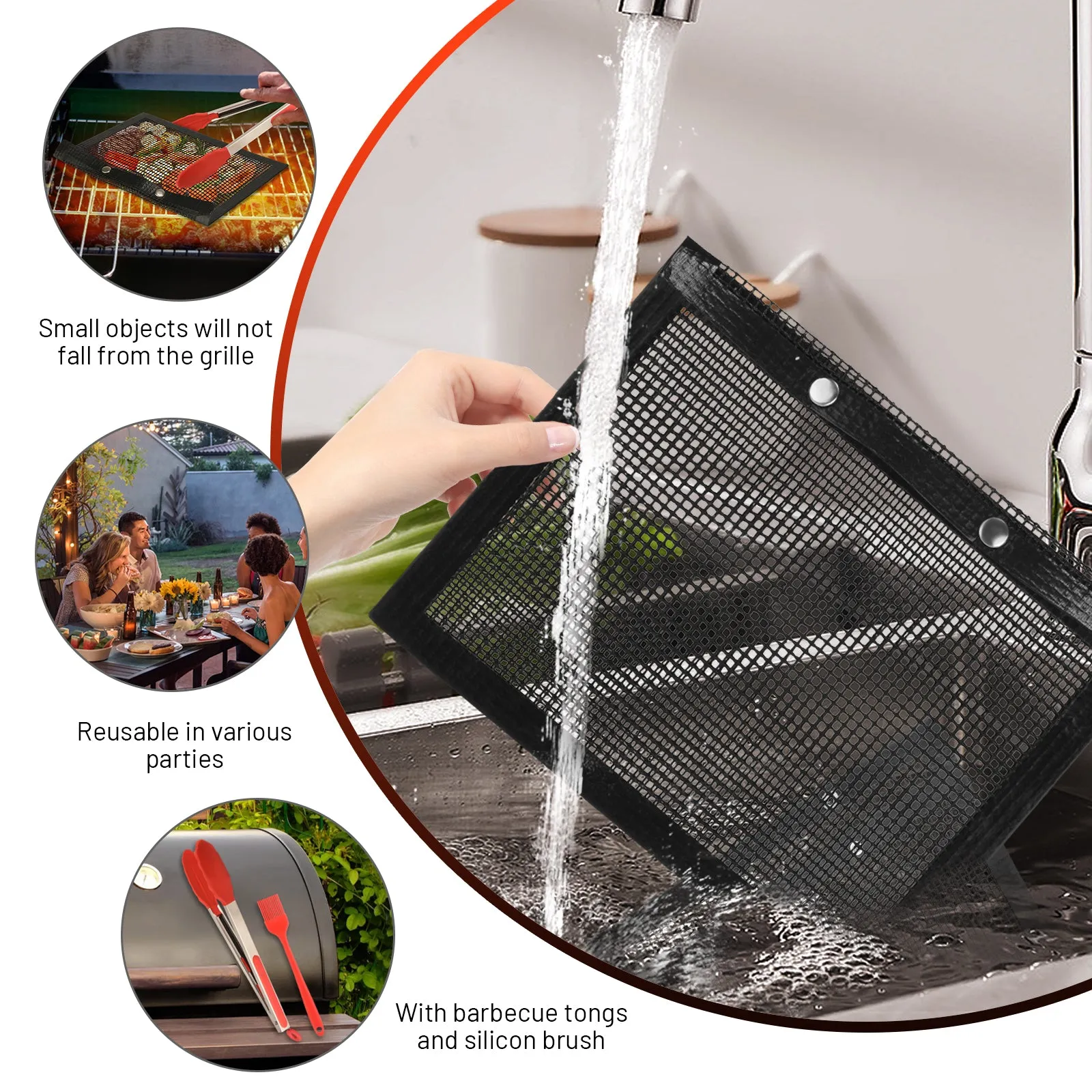 Funki Buys | Grill Bags | Non-Stick BBQ Grill Mesh Cooking Bags