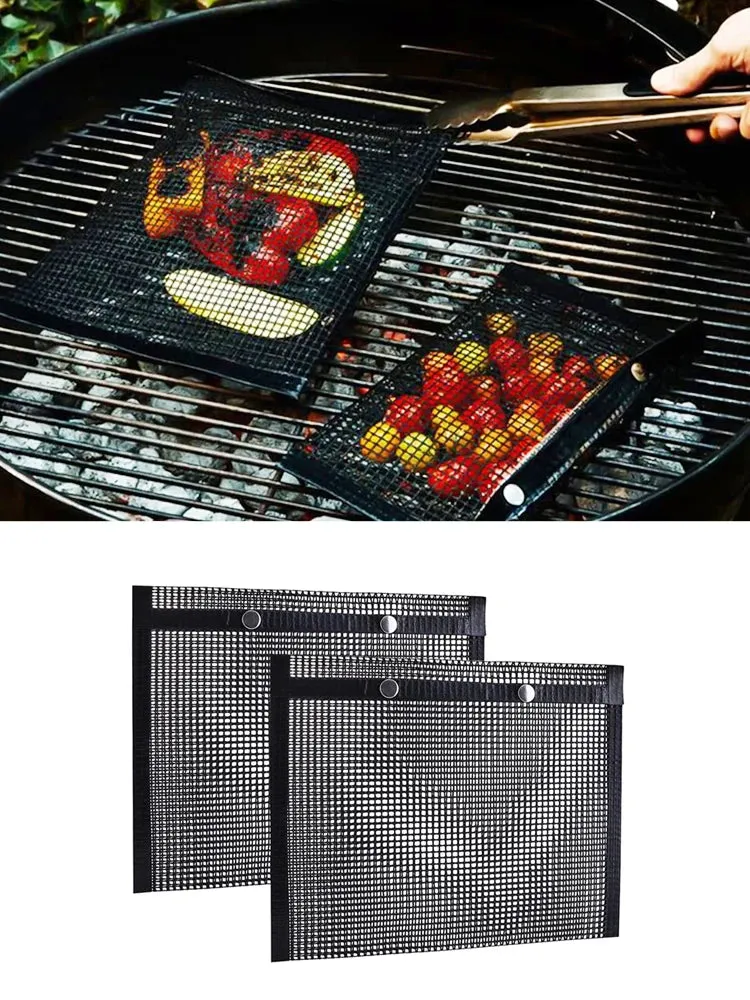 Funki Buys | Grill Bags | Non-Stick BBQ Grill Mesh Cooking Bags