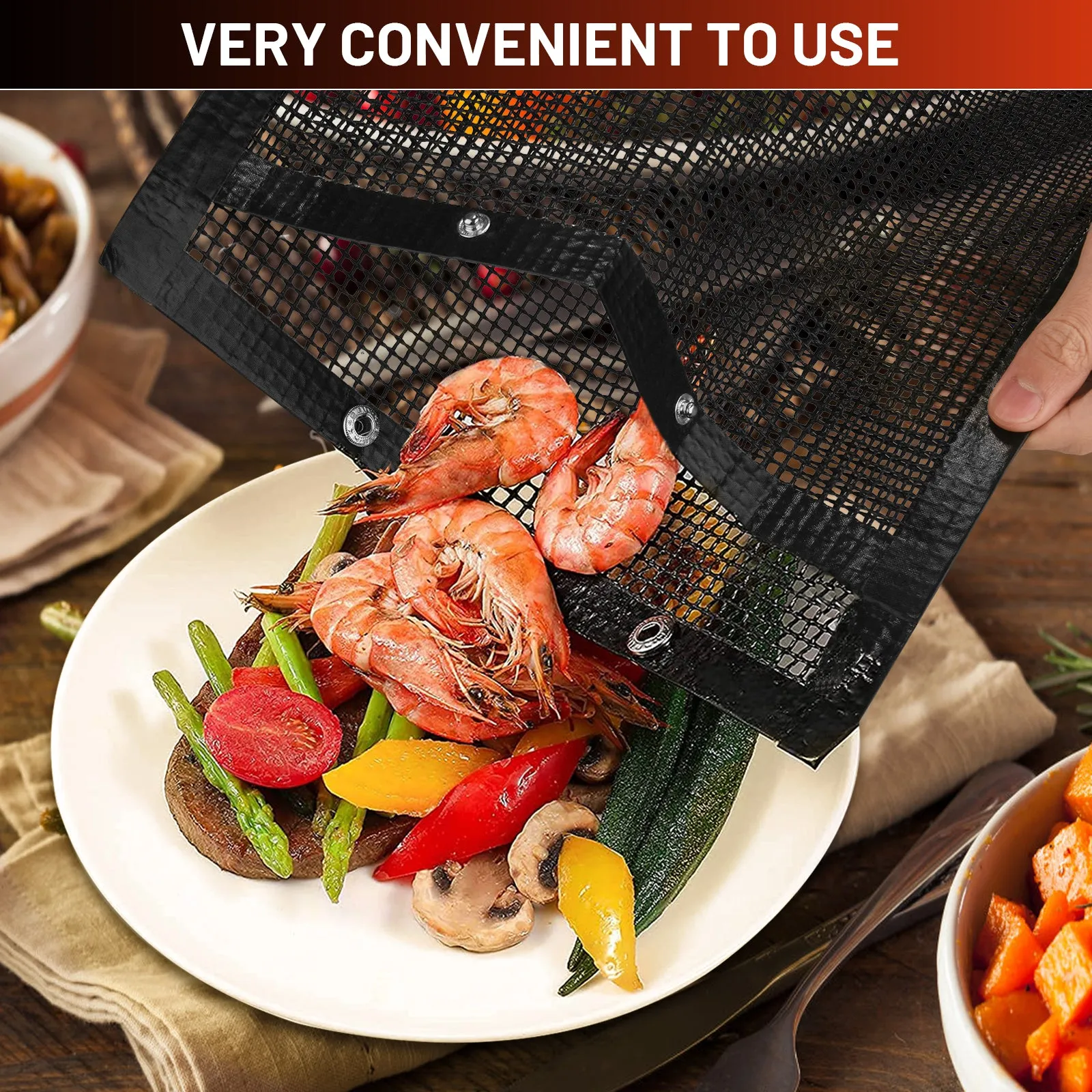 Funki Buys | Grill Bags | Non-Stick BBQ Grill Mesh Cooking Bags