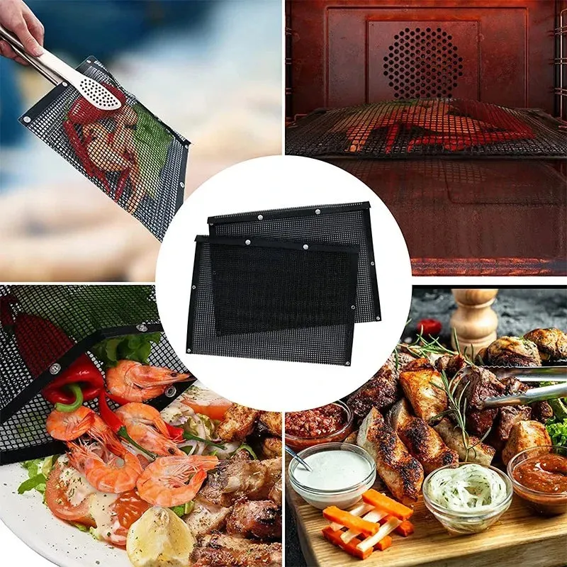 Funki Buys | Grill Bags | Non-Stick BBQ Grill Mesh Cooking Bags