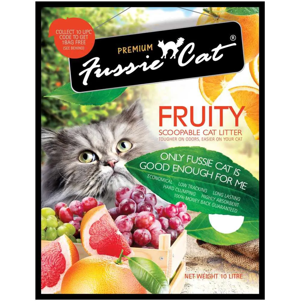 Fussie Cat Fruity Scoopable Cat Litter 10L