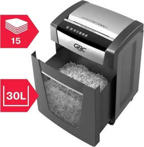 GBC M515 Micro Cut Small Office Shredder with 15 Sheets Capacity and 30L Bin