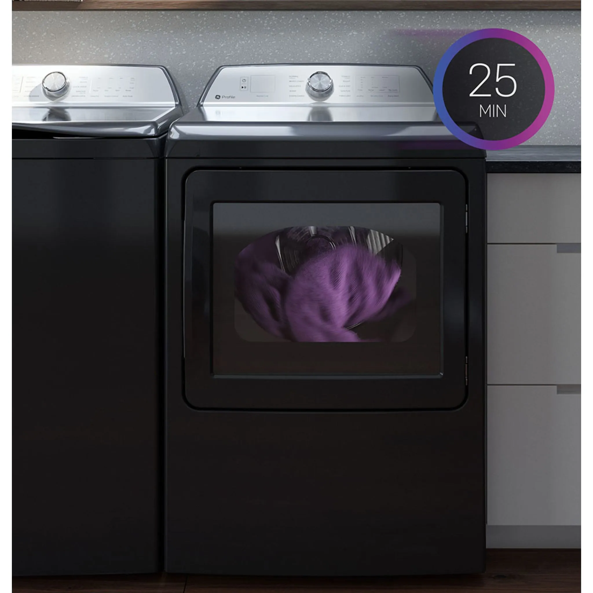 GE Profile 7.3 Cu Ft Smart Electric Dryer Sapphire Blue- PTD90EBMTRS