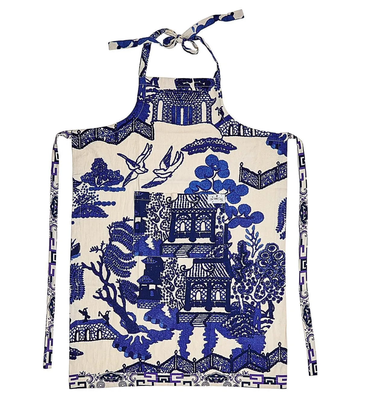 Giant Willow Blue Apron- Cotton