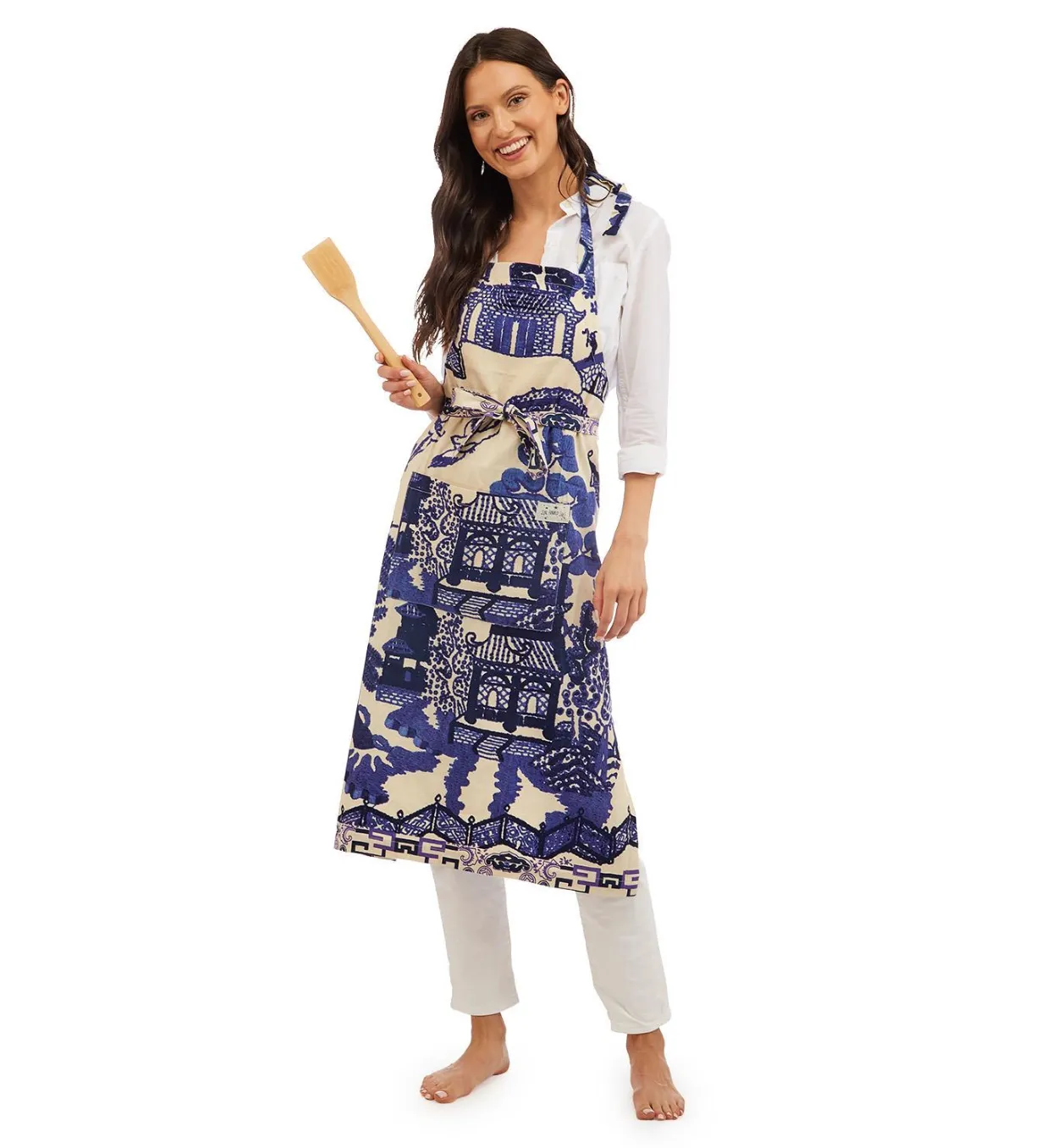 Giant Willow Blue Apron- Cotton