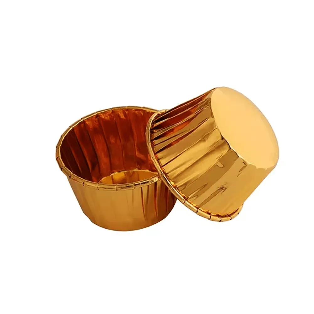 Gold And Gold Foil Baking Paper Cup - B50xH39