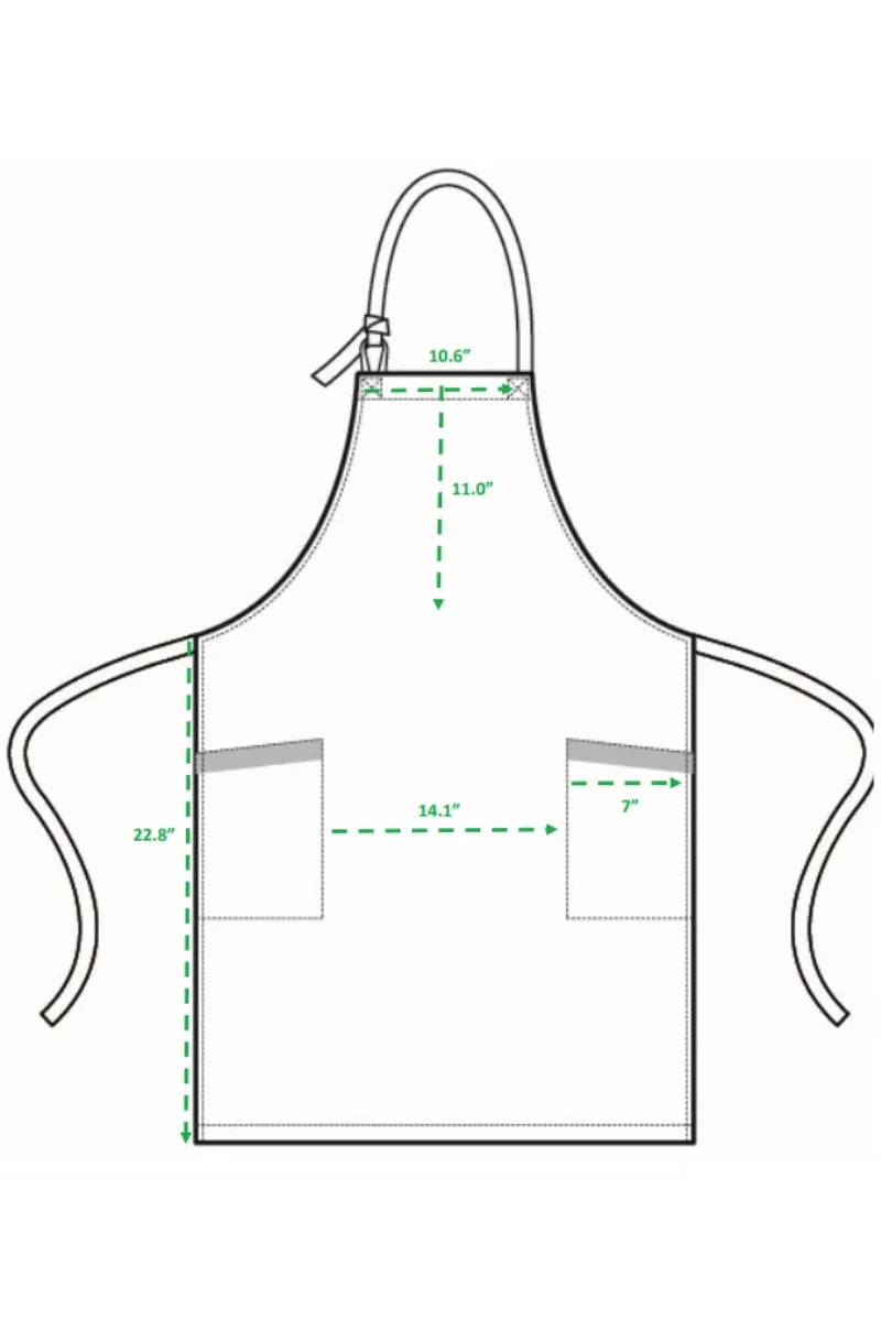 Grey Denim ‘Regenerate’ Sustainable Bib Apron (2 Pockets)