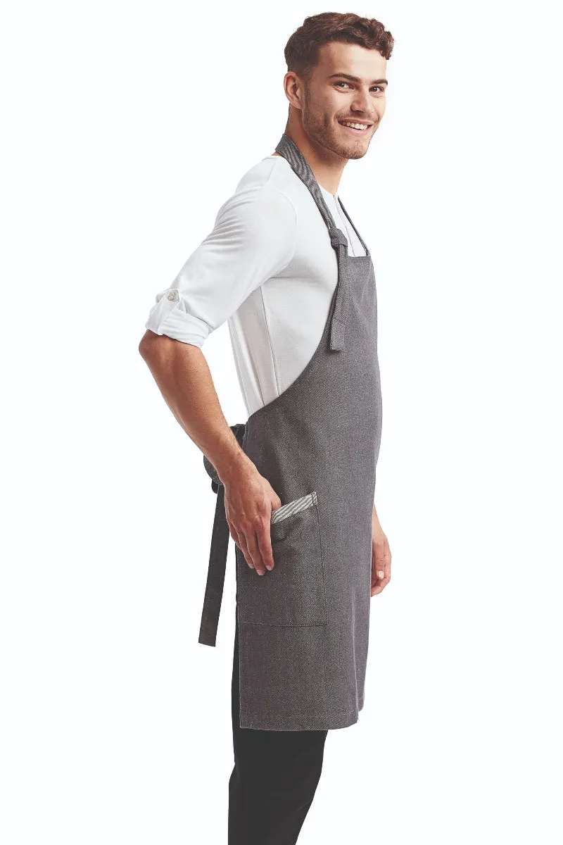 Grey Denim ‘Regenerate’ Sustainable Bib Apron (2 Pockets)