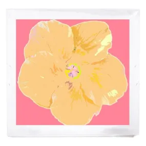 Hibiscus Pink 18x18 Acrylic Tray