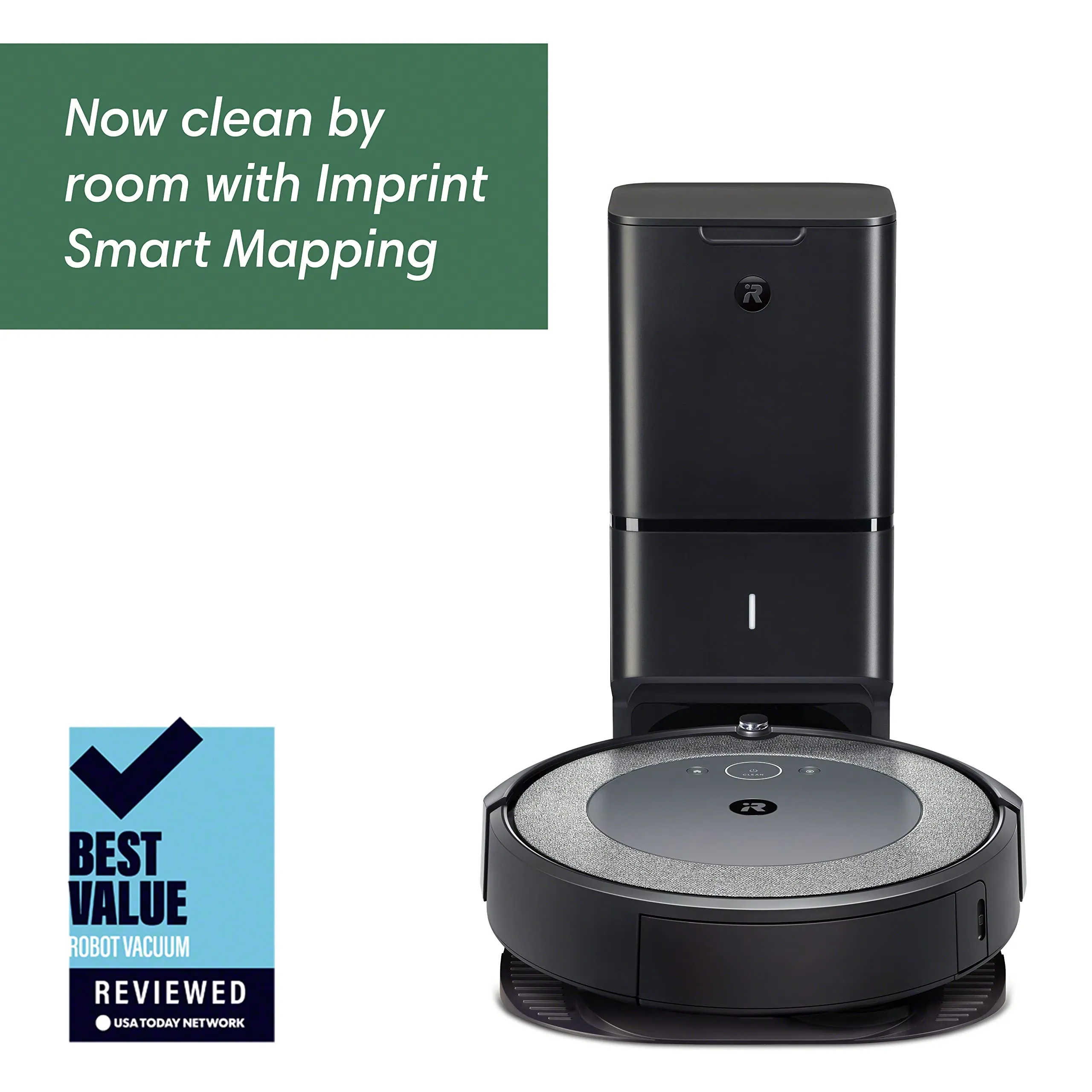 iRobot Roomba i3  EVO (3550) Self-Emptying Robot Vacuum – Now Clean by Room with Smart Mapping, Empties Itself for Up to 60 Days, Works with Alexa, Ideal for Pet Hair, Carpets, Roomba i3 