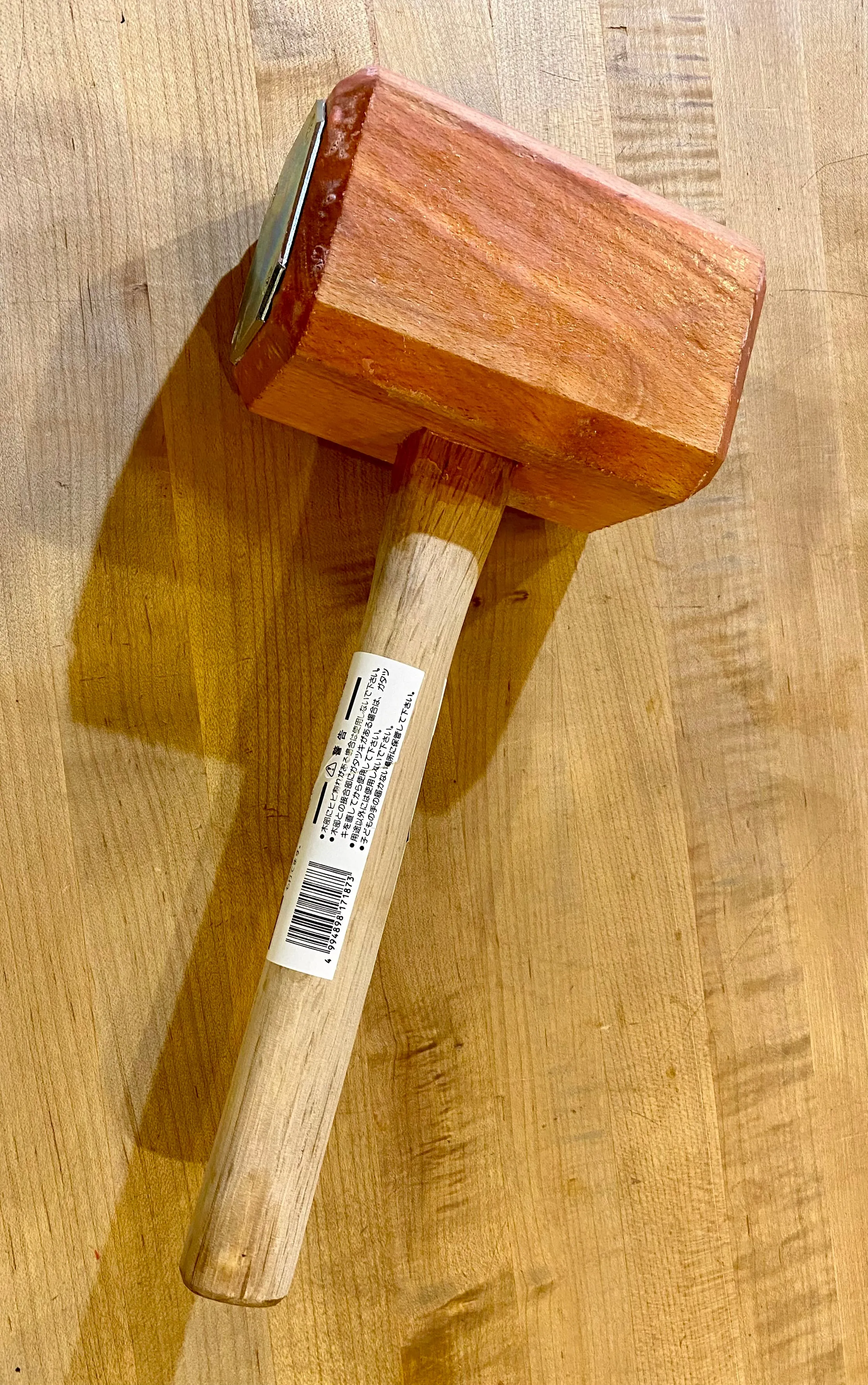 Iron-Plated Wood Mallet