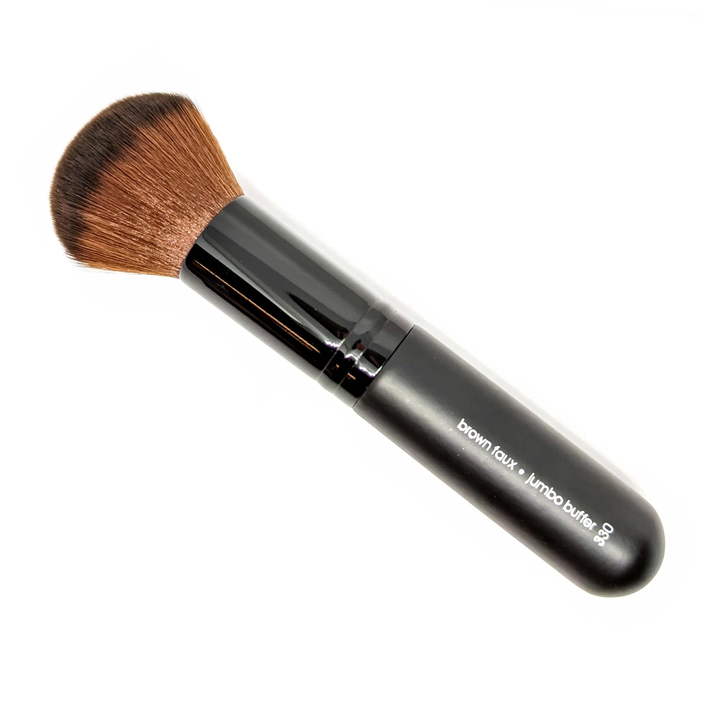 Jumbo Buffer Long Handle Kabuki Brush - Vegan Brown Faux