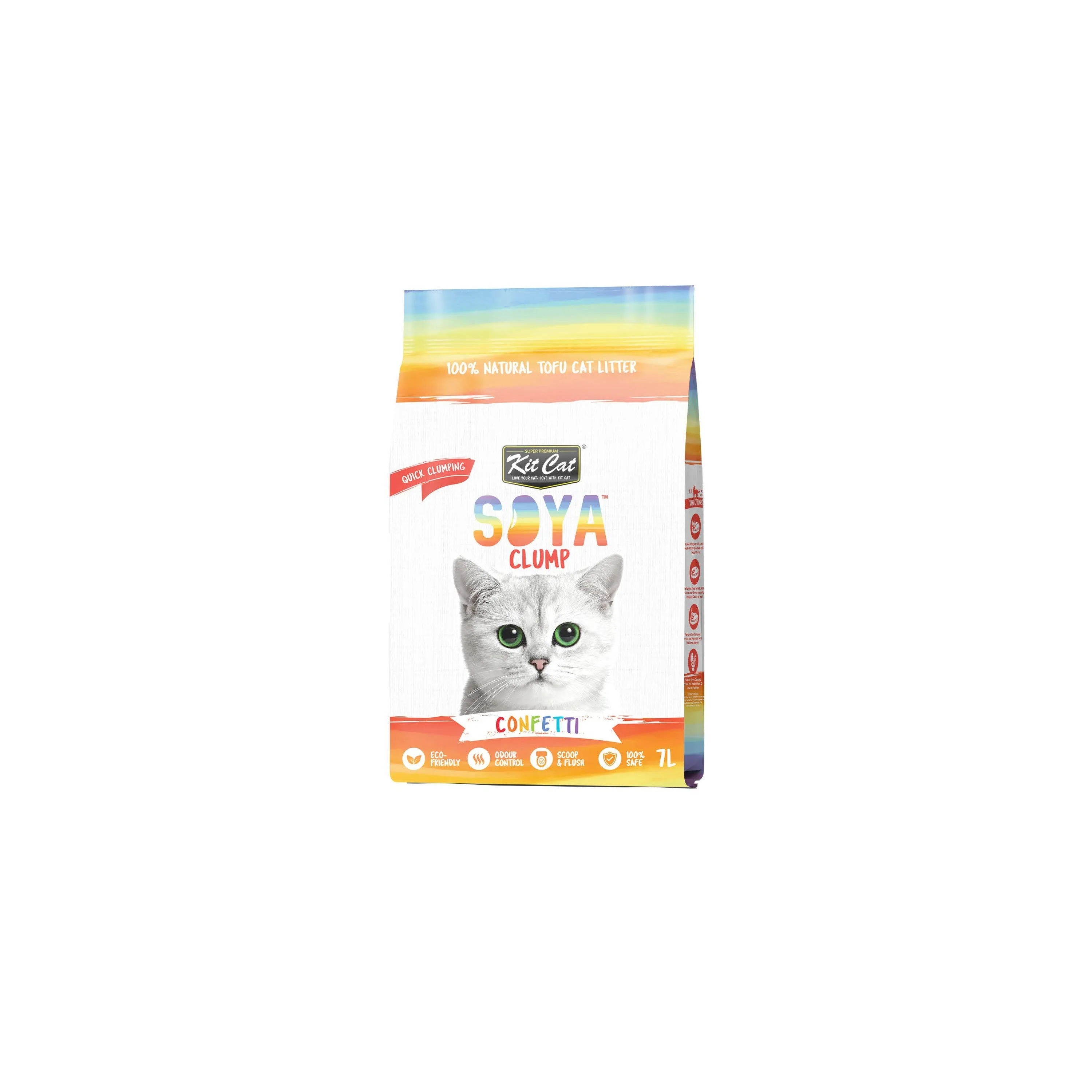 Kit Cat Soya Clump Confetti Cat Litter 7L