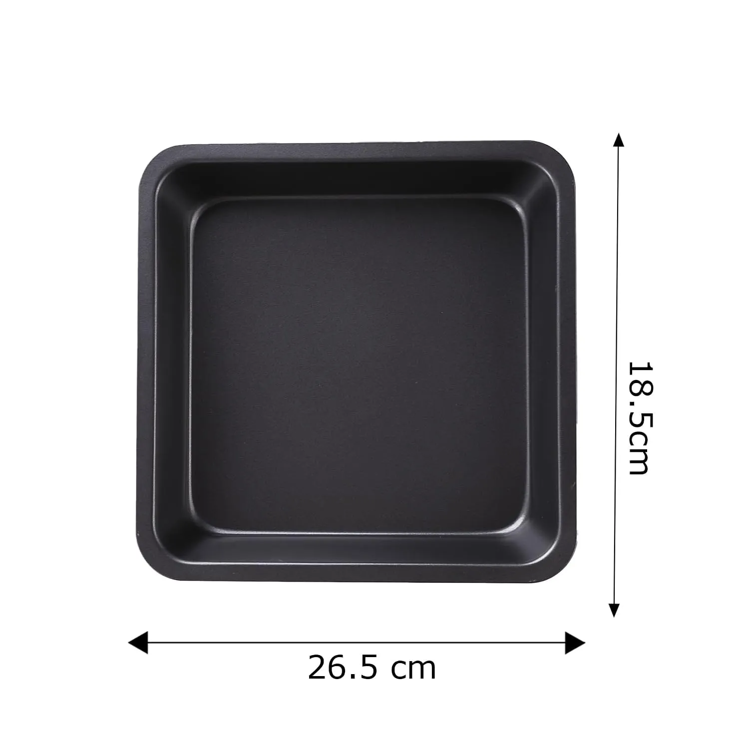 Kuber Industries Square Bakeware Cake Pan|Large Cake/Bread Mould-Pack of 4 (Black)