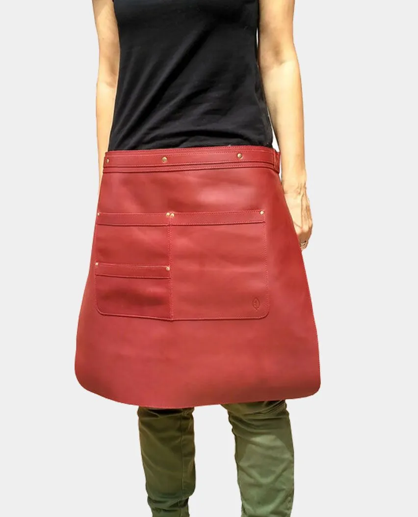 Leather Waist Apron - Sophisticated Professional Wear