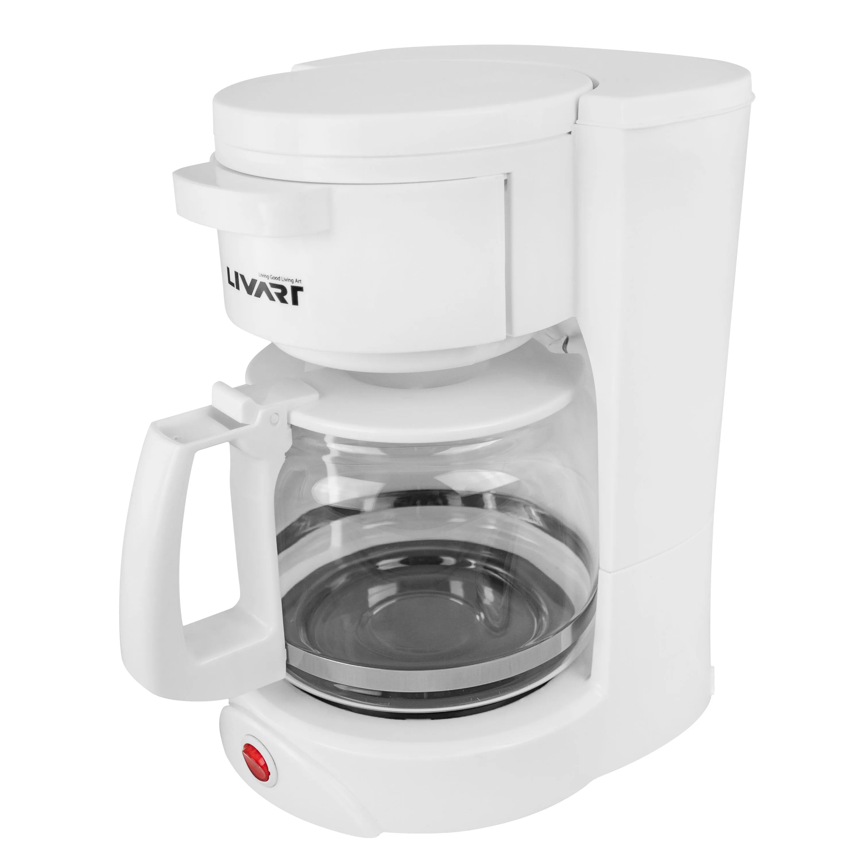 Livart Coffee Maker LCM-15 12CUP 1.5L White, Free shipping (Excluding HI, AK)