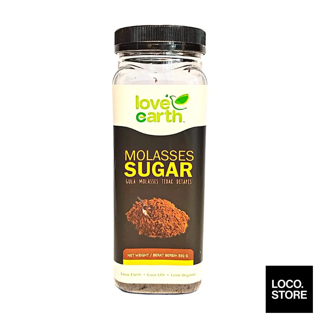 Love Earth Organic Unrefined Molasses Sugar 550g