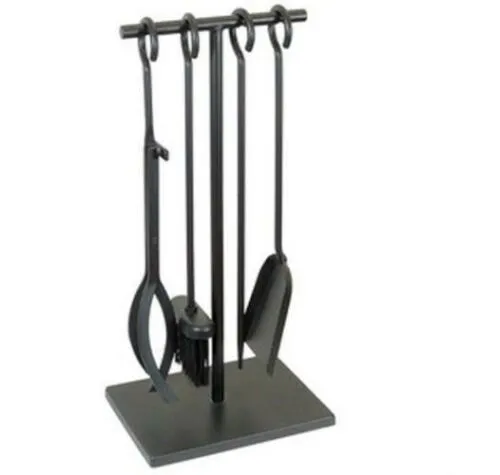 Manor Tee Set Fireside Companion Set 54cm High, Poker Shovel Brush Tongs Fire