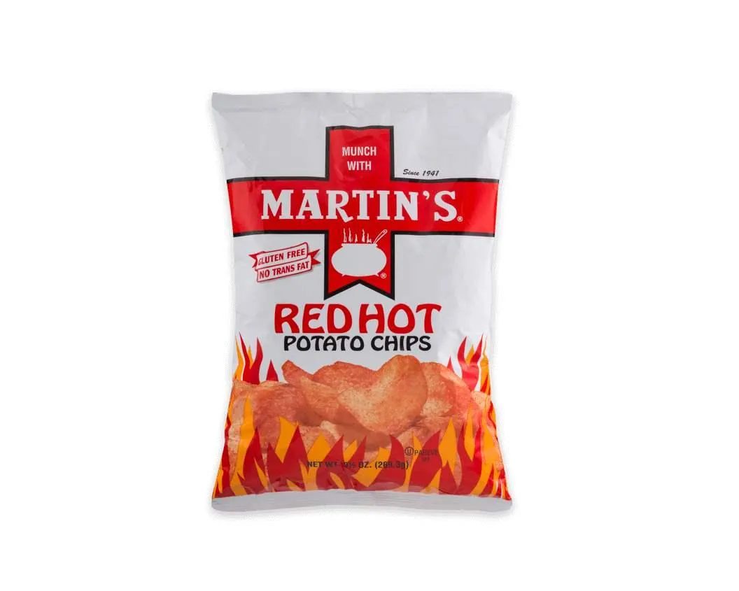 Martin's Red Hot Potato Chips 9.5 oz. Bags