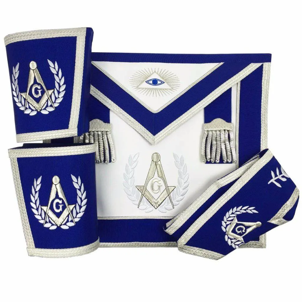 Master Mason Blue Lodge Regalia Set - Royal Blue & Silver