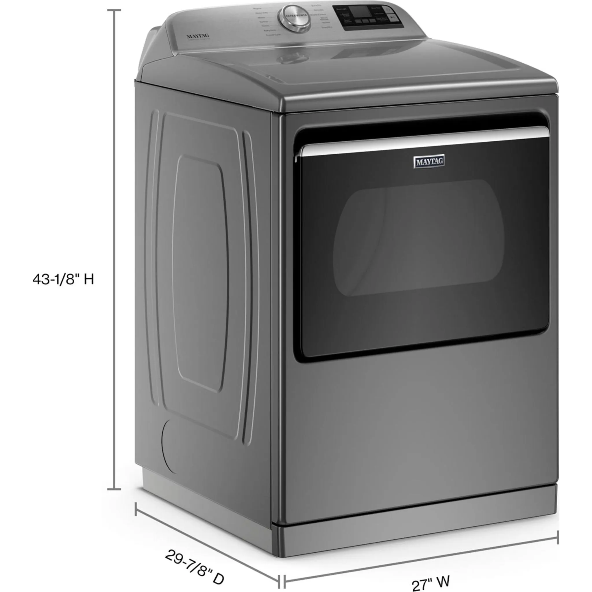 Maytag Smart Top Load Electric Dryer with Extra Power Button - 7.4 cu. ft. (YMED7230HC)