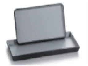 Melamine  Two tone Grey & Black Matt - Rectangular tray - 24,9 x 12,2 x 2 cm