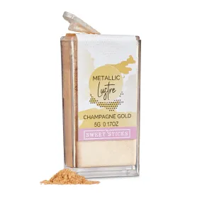 METALLIC CHAMPAGNE GOLD Edible Lustre Dust by Sweet Sticks 5g Water Activated Decorative Cake Luster Powder Paint