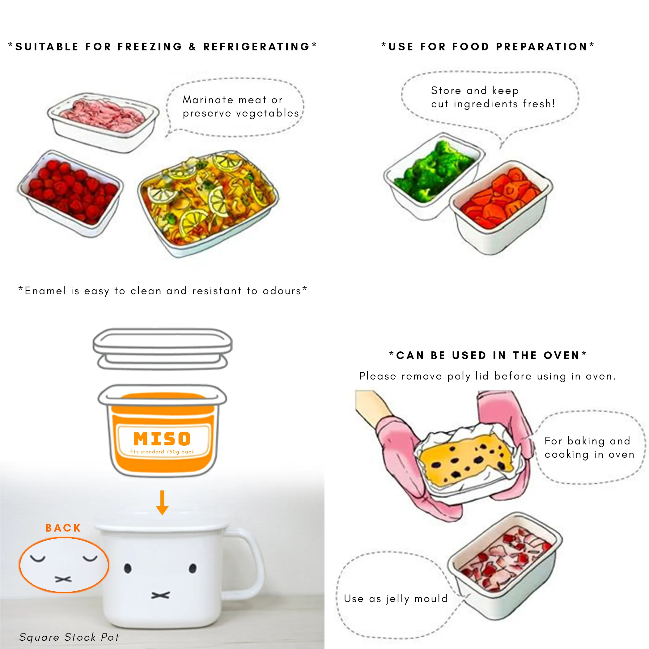 Miffy Square Stock Pot